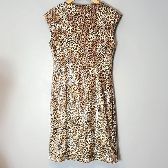 Sue Wong Nocturne Velvet leopard print sequin dress size 12 Reputation Outfit - Picture 7 of 10